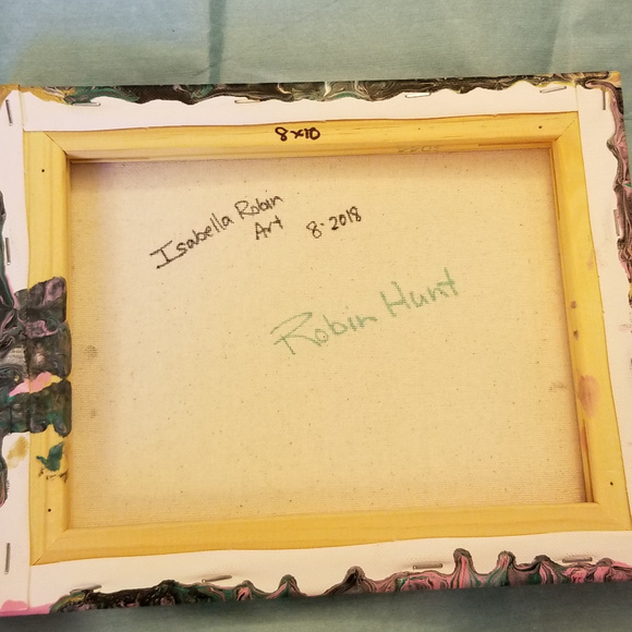 Original Painting Acrylic 8x10 Pink Black - Picture 8 of 8